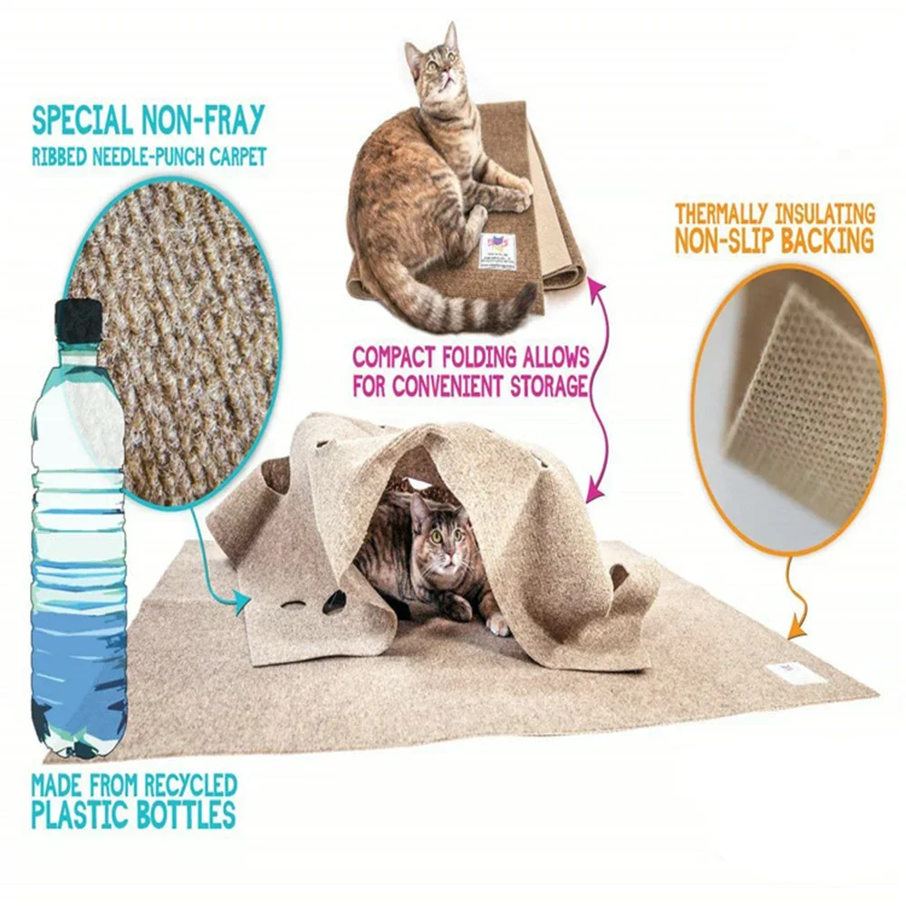 Cat Playing Game Mat Pet Toys  - Cat Tunnel Toy 评论和价格