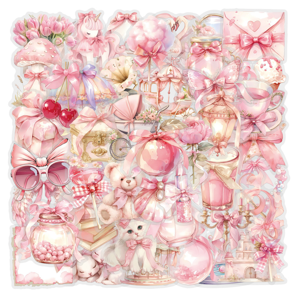 60Pieces Pink Coquette Sticker - Pet Supplies In Store 评论和价格