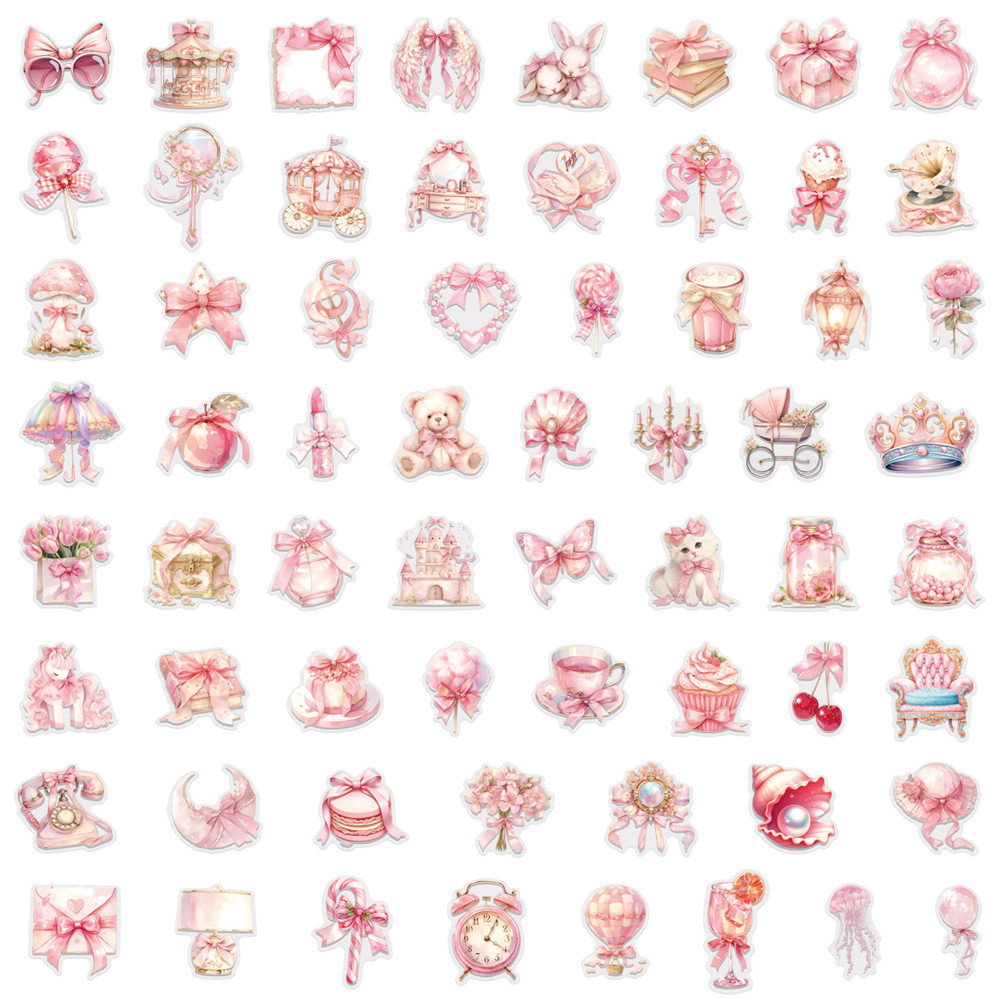 60Pieces Pink Coquette Sticker - Pet Supplies In Store 评论和价格