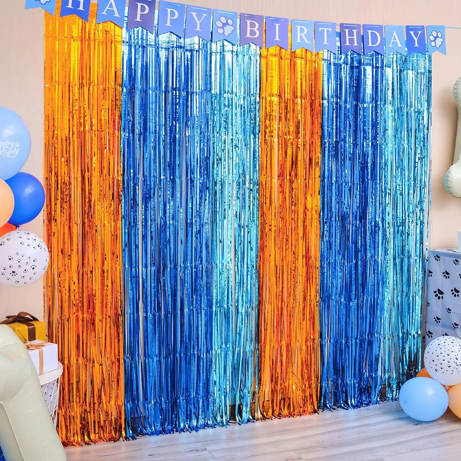 Orange Blue Dog Foil Fringe Cu - Pet Supplies Vending Machine 评论和价格